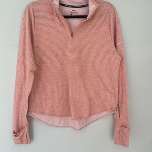 Nike Running Dri-FIT, Women’s Medium, Long Sleeve Shirt, 1/4 Zip, Pink